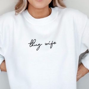 White Thug Wife Sweatshirt small S